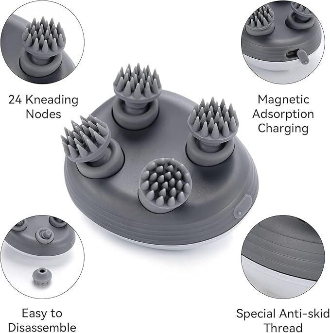 Electric 4D Scalp Massager – Stress Relief & Hair Care Tool